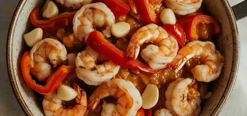 Garnelen mit Paprika-Knoblauch-Öl aus dem Airfryer