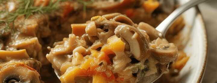 Gebackene Champignons mit Gemuse und 20 g Eiweiß