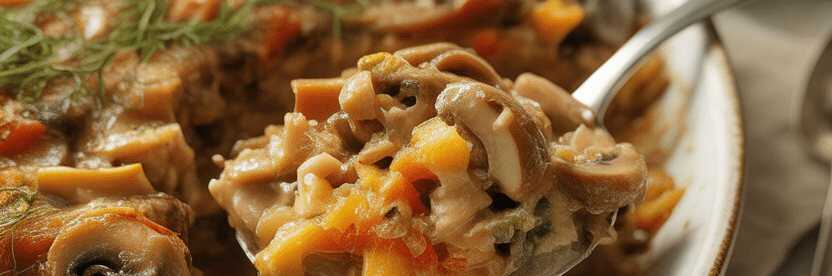 Gebackene Champignons mit Gemuse und 20 g Eiweiß
