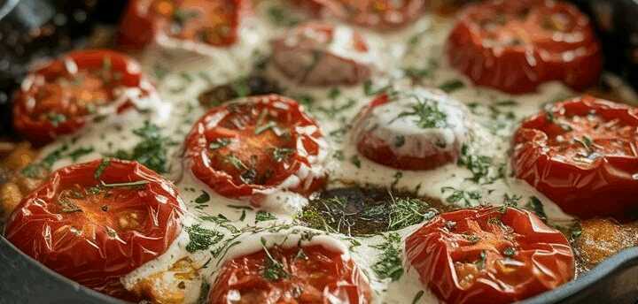 Gebackene Tomaten mit Kräutern aus der Heißluftfritteuse