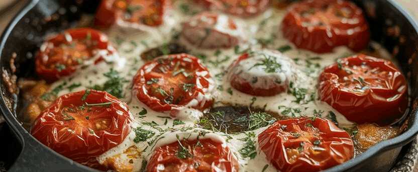 Gebackene Tomaten mit Kräutern aus der Heißluftfritteuse