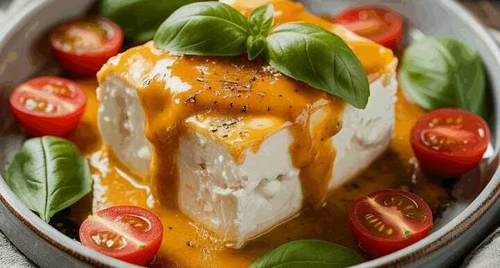 Gebackener Feta aus der Heißluftfritteuse