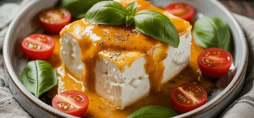 Gebackener Feta aus der Heißluftfritteuse