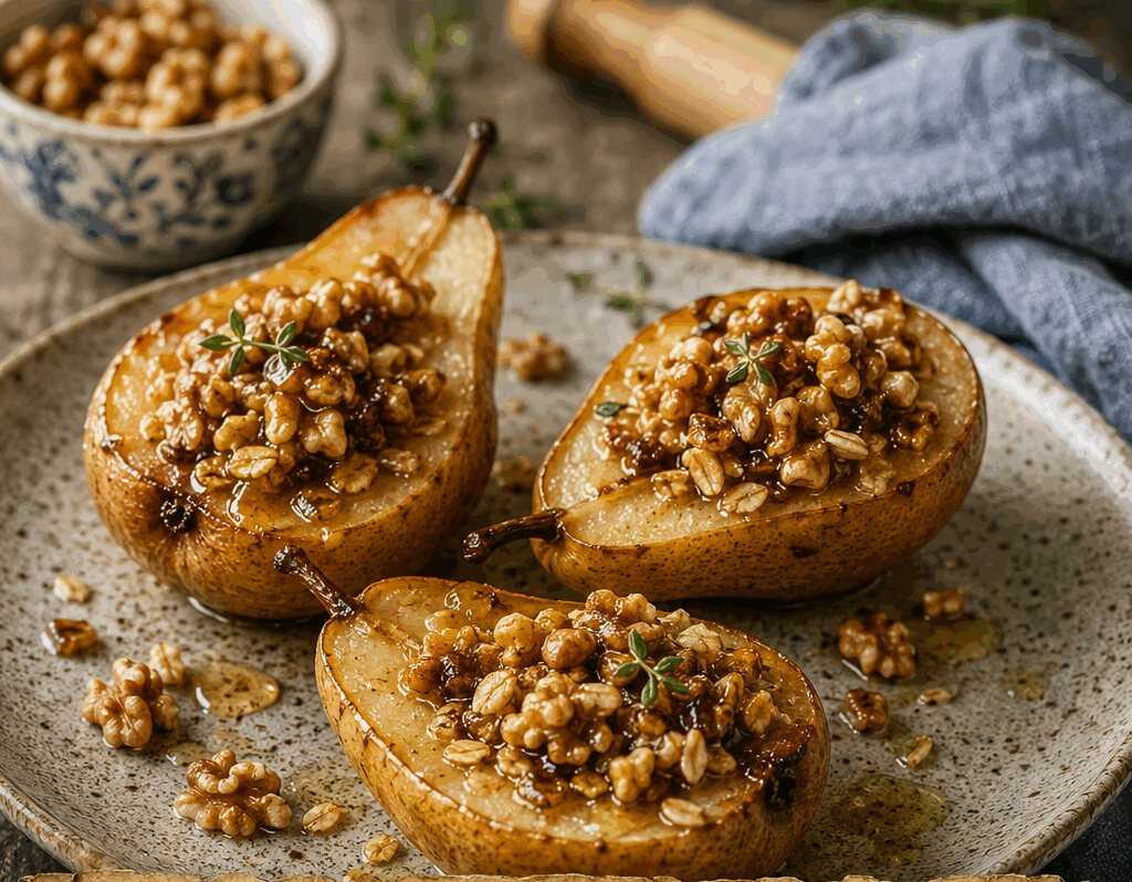 Gefüllte Bratbirnen mit Honig aus dem Airfryer – schnell, einfach, unfassbar gut