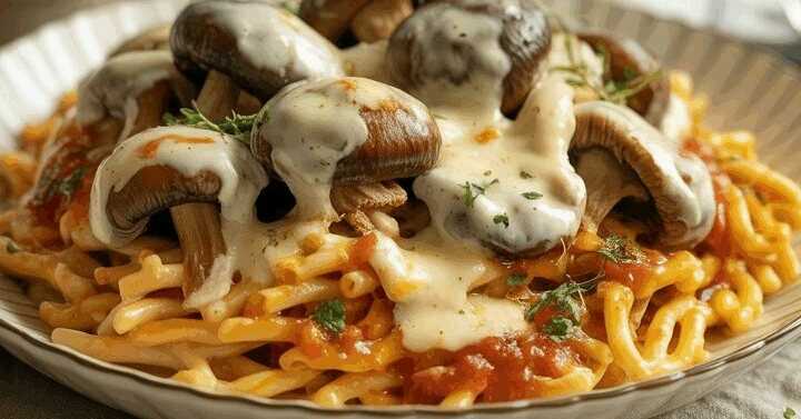 Gefüllte Champignons mediterran aus dem Airfryer