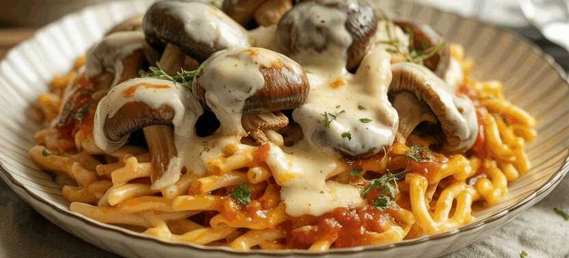 Gefüllte Champignons mediterran aus dem Airfryer