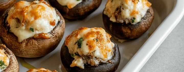 Gefüllte Champignons mit Frischkäse