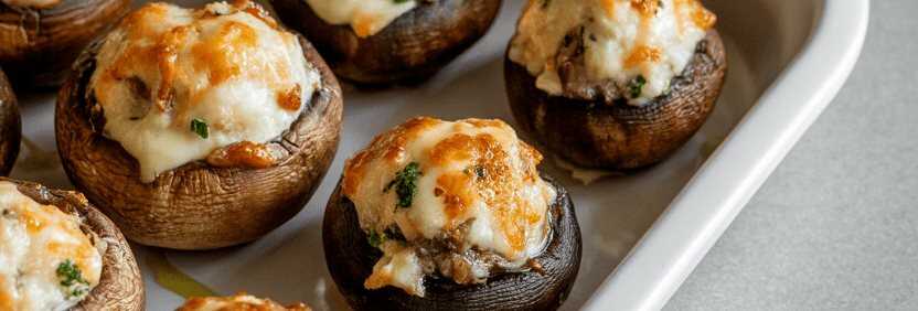 Gefüllte Champignons mit Frischkäse
