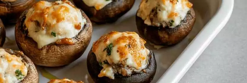 Gefüllte Champignons mit Frischkäse