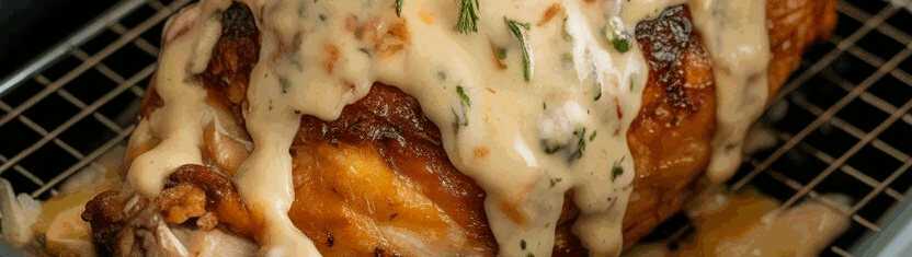 Gefüllte Hähnchenbrust aus dem Airfryer – so sieht es fertig aus