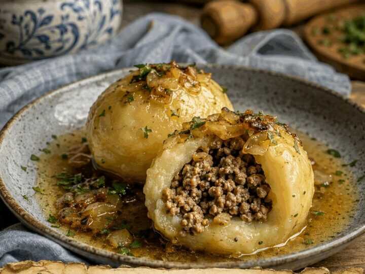Gefüllte Kartoffelklöße mit Hackfleisch – das Soulfood für kalte Tage