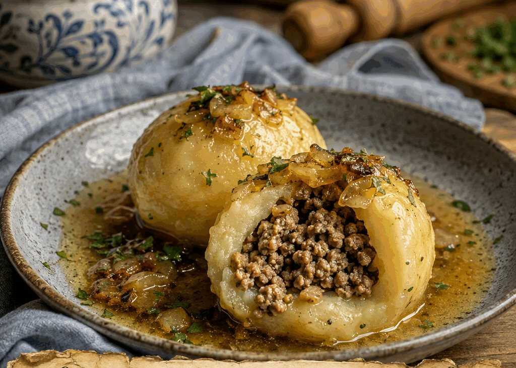Gefüllte Kartoffelklöße mit Hackfleisch – das Soulfood für kalte Tage