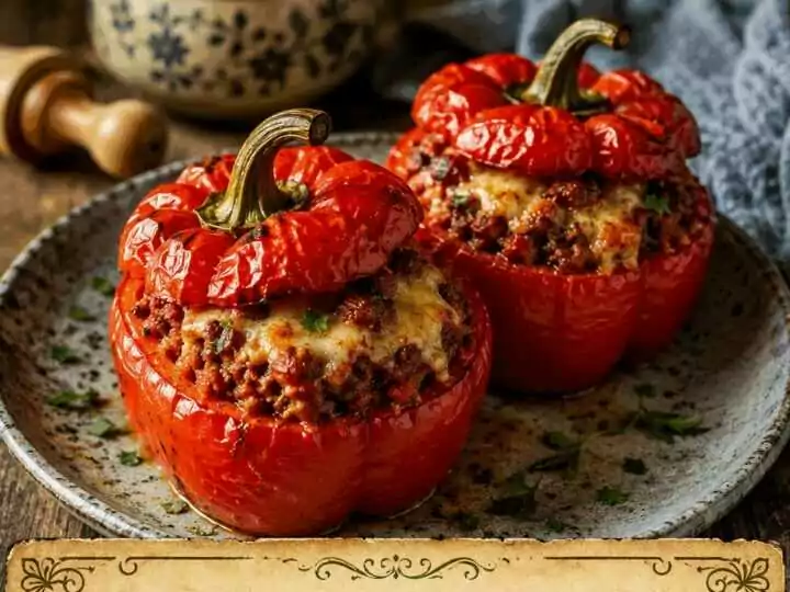 Gefüllte Paprika aus der Heißluftfritteuse – kalorienärmer als das Original