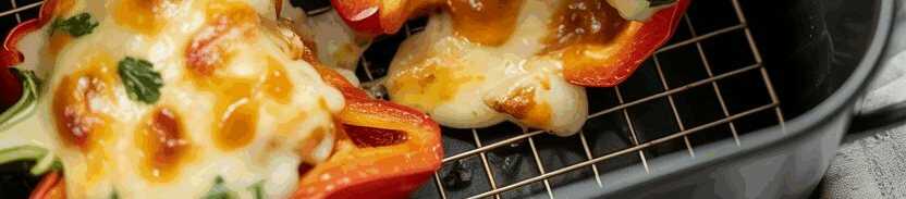 Gefüllte Paprikahäppchen mit Käse aus dem Airfryer