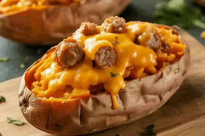 Gefüllte Süßkartoffeln aus der Heißluftfritteuse
