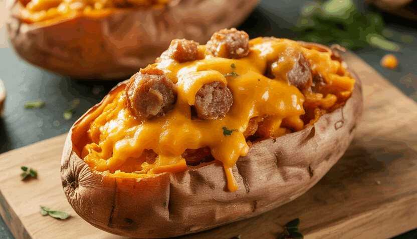 Gefüllte Süßkartoffeln aus der Heißluftfritteuse