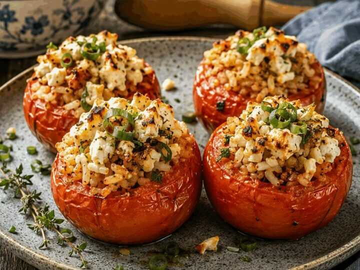 Gefüllte Tomaten mit Reis aus dem Airfryer – in nur 15 Minuten auf dem Tisch