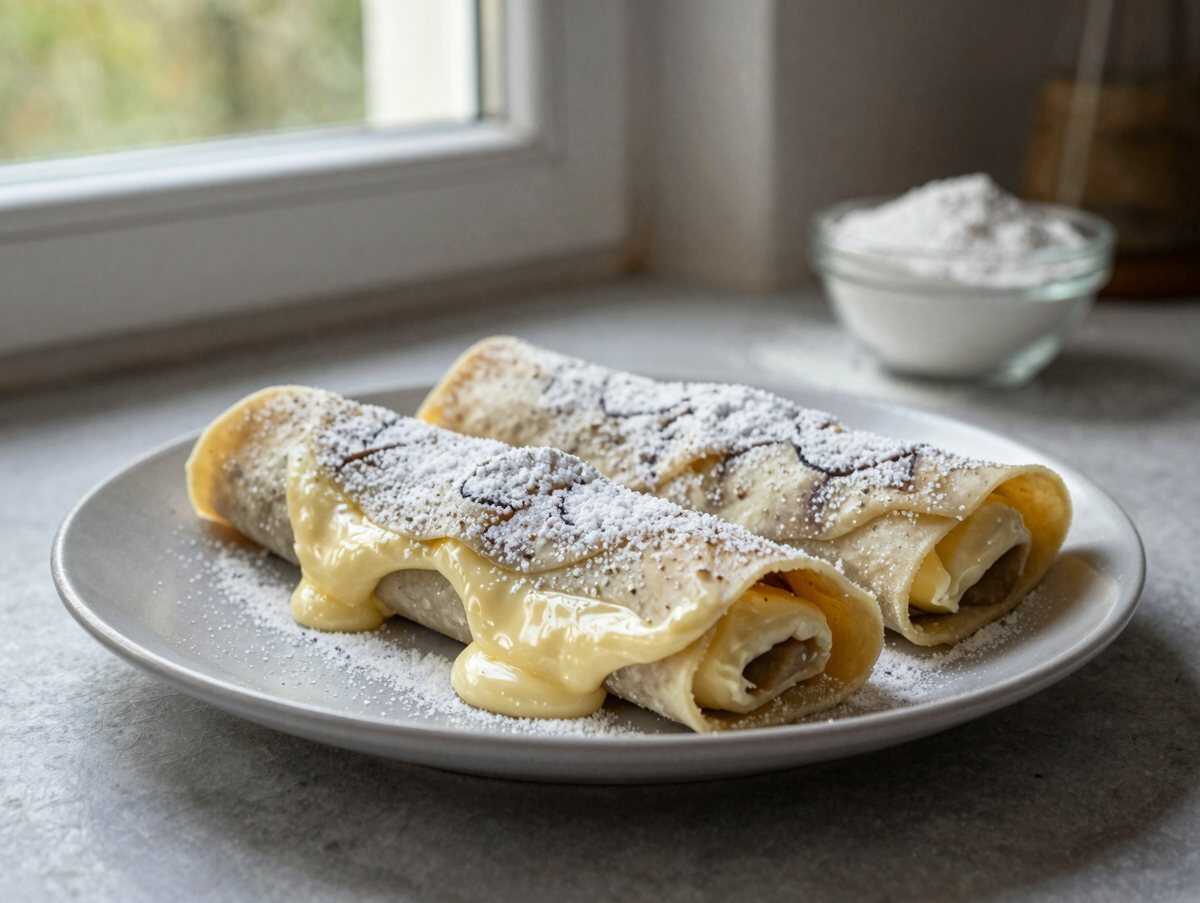 Gefüllte Vanillecreme-Rollen: Ein köstlicher Traum, den Sie probieren müssen! – während der Zubereitung