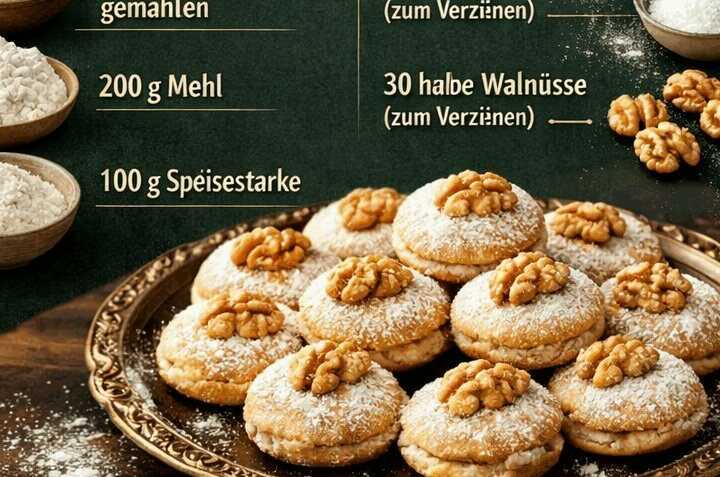 Gefüllte Walnussplätzchen: Das Geheimrezept für unwiderstehlichen Genuss!