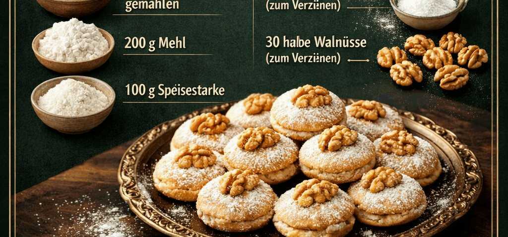 Gefüllte Walnussplätzchen