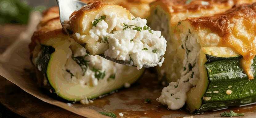 Gefüllte Zucchini aus der Heißluftfritteuse