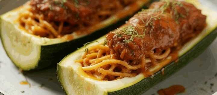 Gefüllte Zucchini-Boote aus dem Airfryer