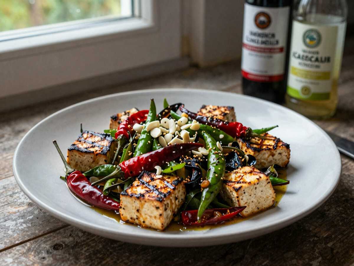 Gegrillter Bohnensalat mit unwiderstehlichem Thai-Dressing: Ein Geschmackserlebnis! – während der Zubereitung