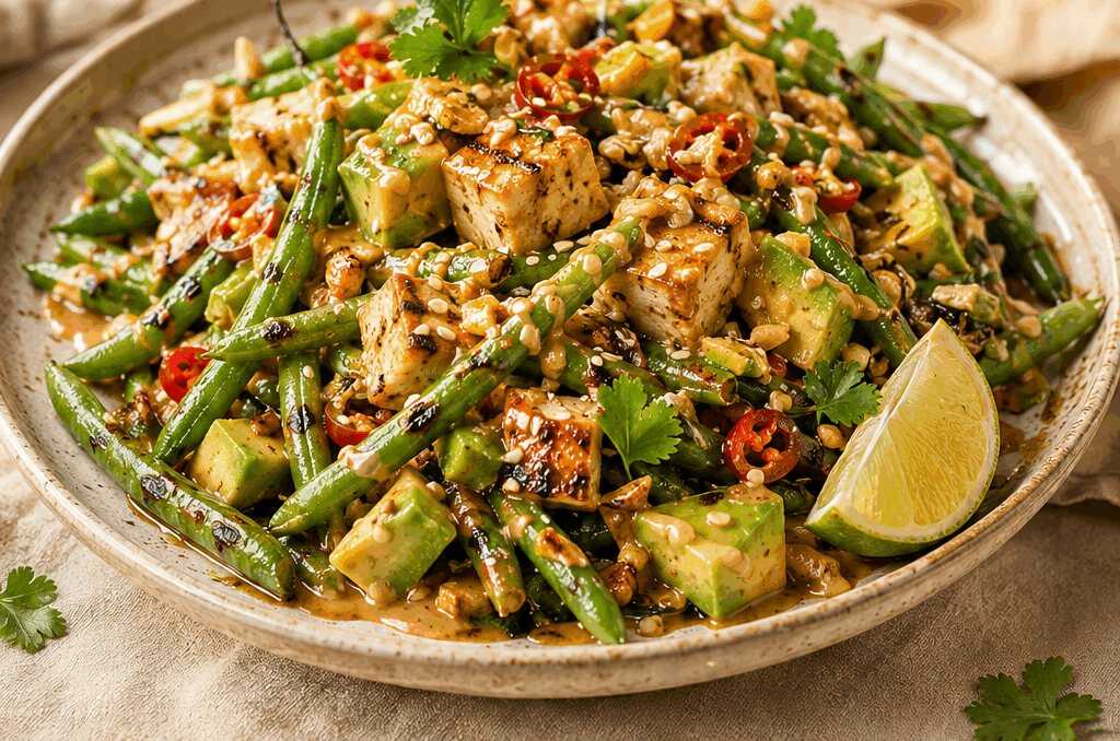 Gegrillter Bohnensalat mit unwiderstehlichem Thai-Dressing: Ein Geschmackserlebnis!