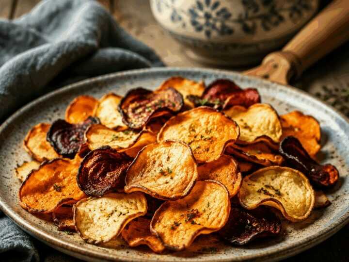 Gemüsechips ohne Fett aus dem Airfryer – ideal für den Kindergeburtstag