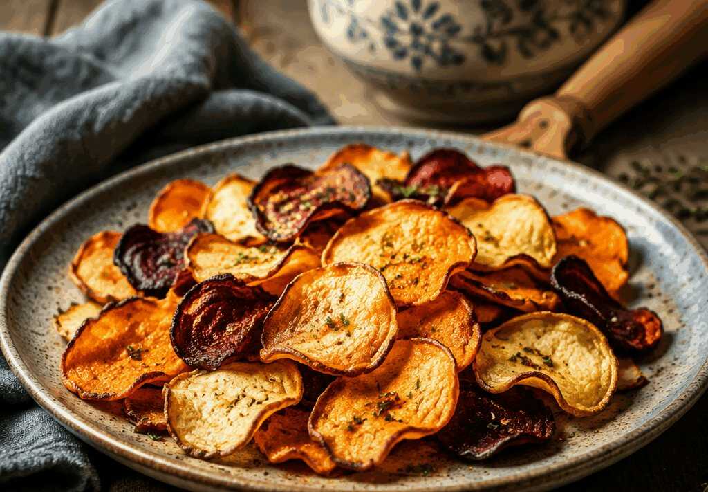 Gemüsechips ohne Fett aus dem Airfryer – ideal für den Kindergeburtstag