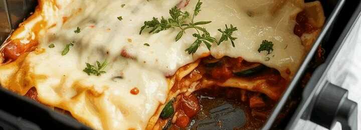 Gemüse-Lasagne portionsweise im Airfryer