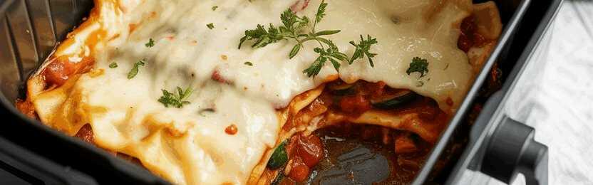 Gemüse-Lasagne portionsweise im Airfryer