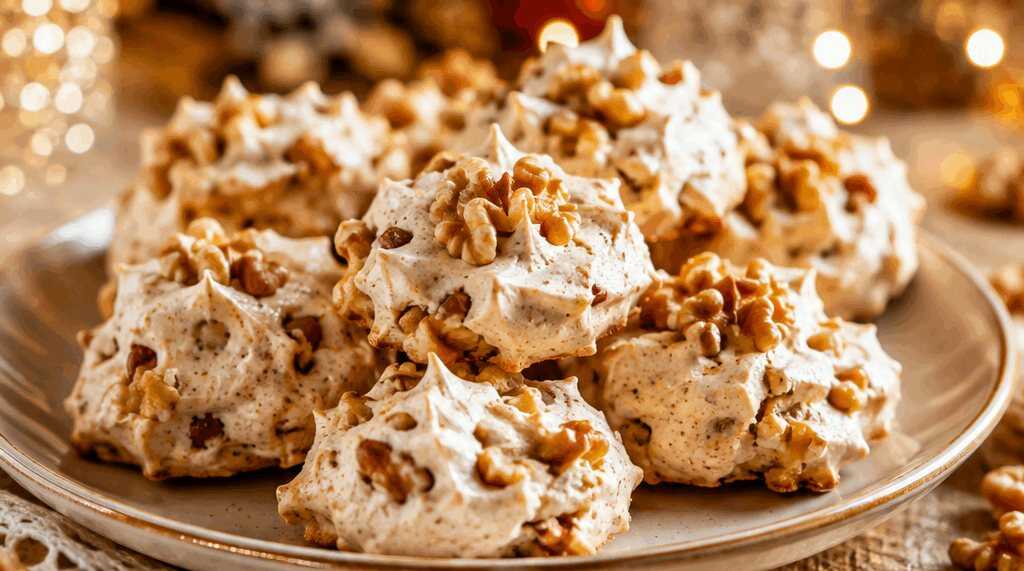 Genieße den unwiderstehlichen Geschmack von Walnuss-Meringue-Keksen! – so sieht es fertig aus
