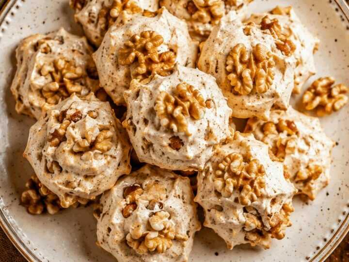 Genieße den unwiderstehlichen Geschmack von Walnuss-Meringue-Keksen!