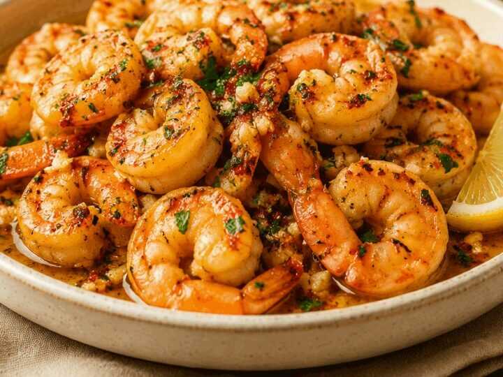 Genieße Würzige Knoblauchbutter-Garnelen für ein Gourmetfestmahl zu Hause!