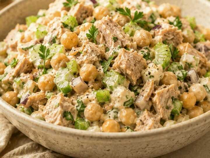 Gesunde Thunfisch-Kichererbsen-Salat: Schnell & Lecker für Eilige!