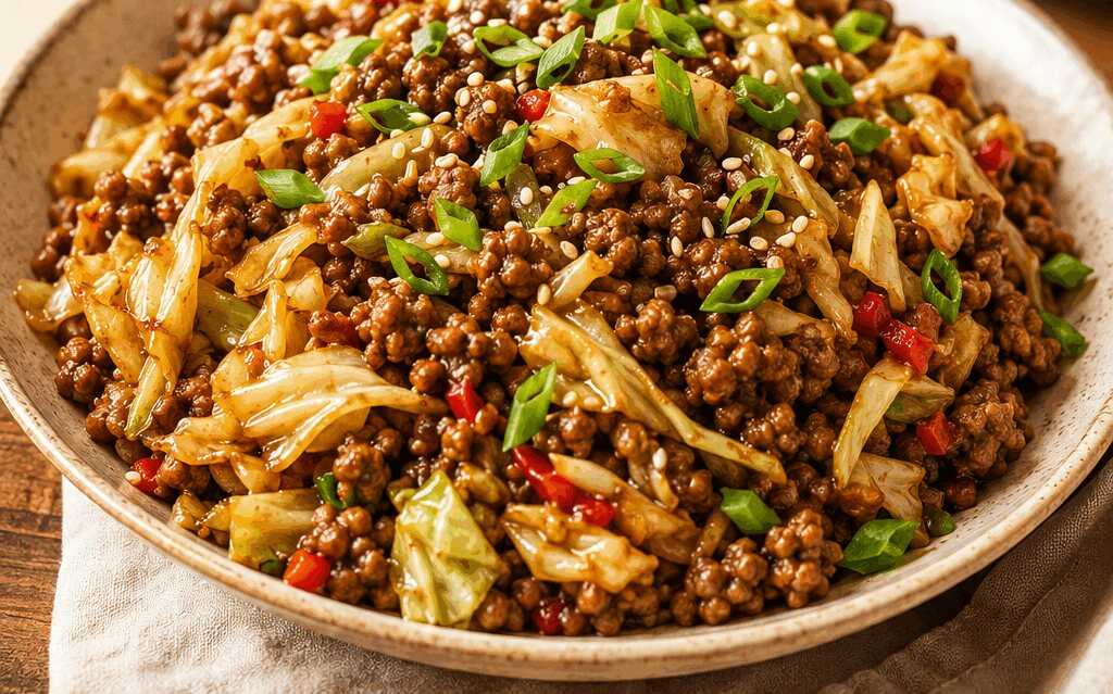 Gesundes 25-Minuten-Wunder: Chinesisches Hackfleisch & Kohl Pfannengericht!
