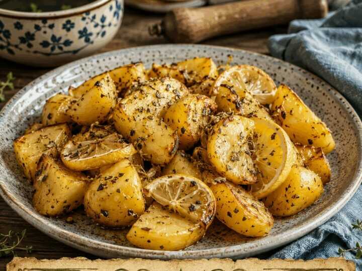 Griechische Kartoffeln mit Zitrone aus dem Ofen – ideal für den Kindergeburtstag