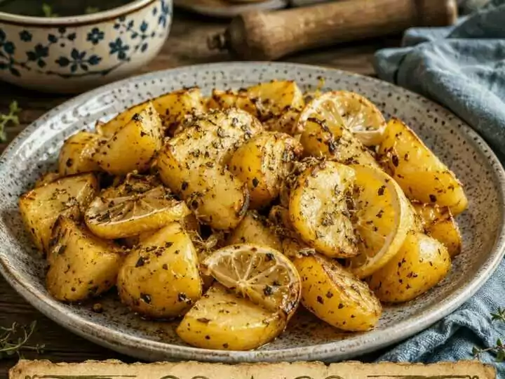 Griechische Kartoffeln mit Zitrone aus dem Ofen – ideal für den Kindergeburtstag