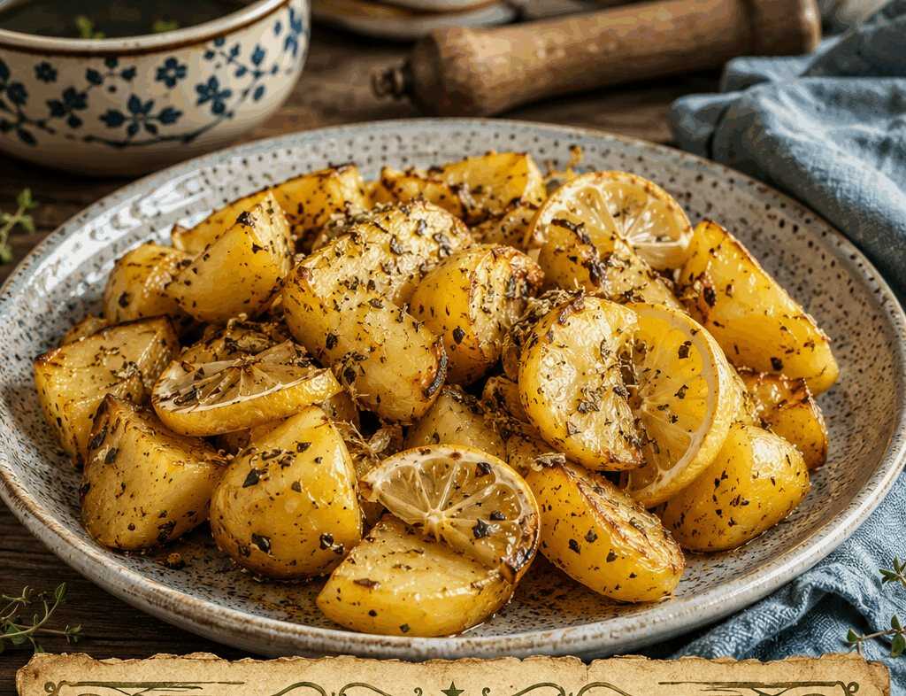 Griechische Kartoffeln mit Zitrone aus dem Ofen – ideal für den Kindergeburtstag