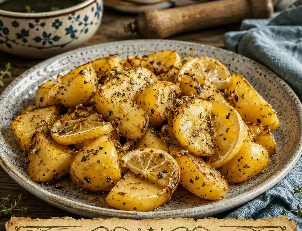 Griechische Kartoffeln mit Zitrone aus dem Ofen – ideal für den Kindergeburtstag