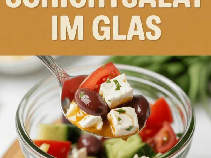 Griechischer Schichtsalat im Glas