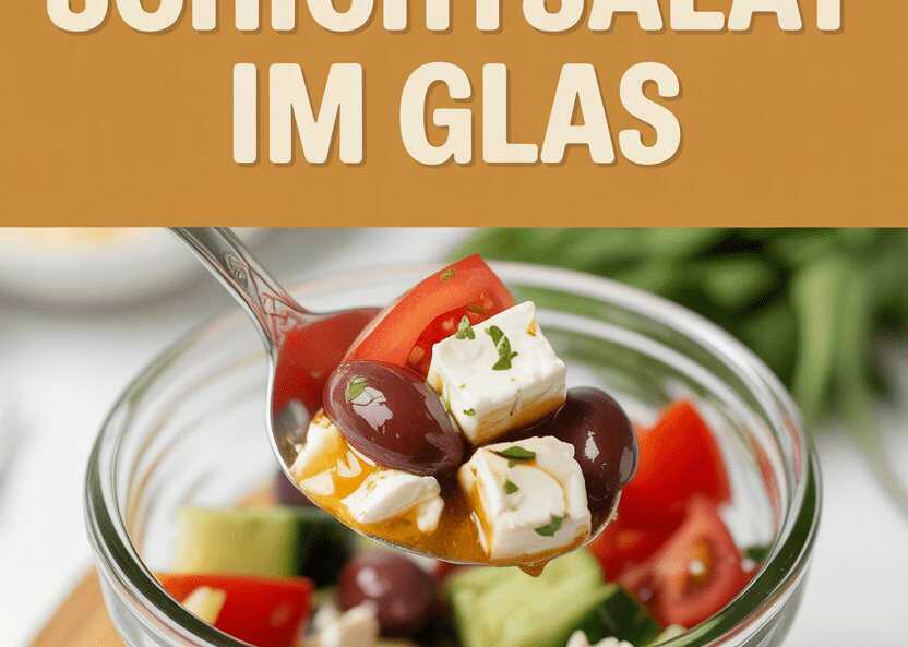 Griechischer Schichtsalat im Glas