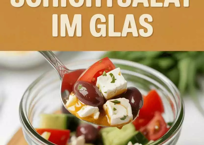 Griechischer Schichtsalat im Glas