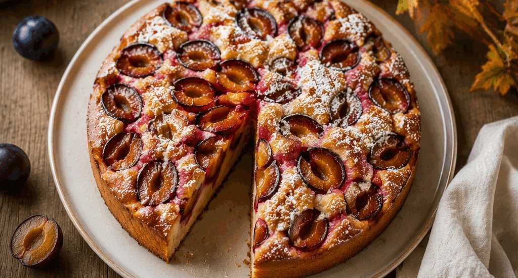 Großmutters Geheimrezept: Saftiger Pflaumenkuchen, den jeder lieben wird! – so sieht es fertig aus