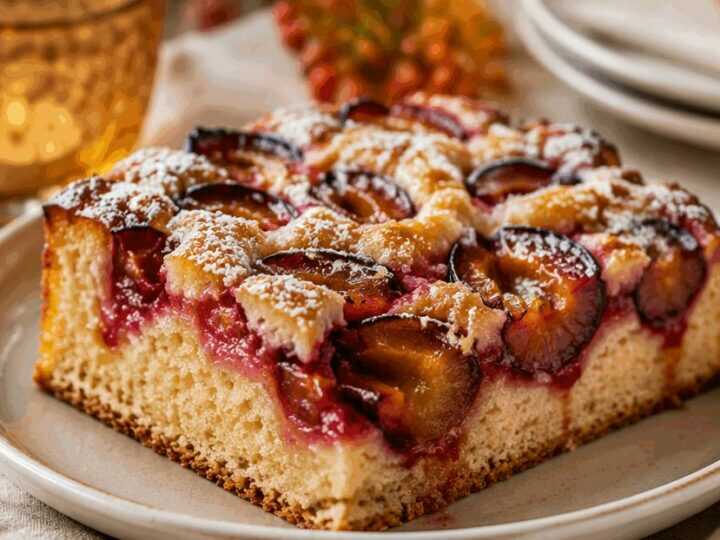 Großmutters Geheimrezept: Saftiger Pflaumenkuchen, den jeder lieben wird!