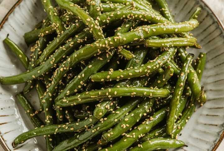Grüne Bohnen mit Sesam aus dem Airfryer