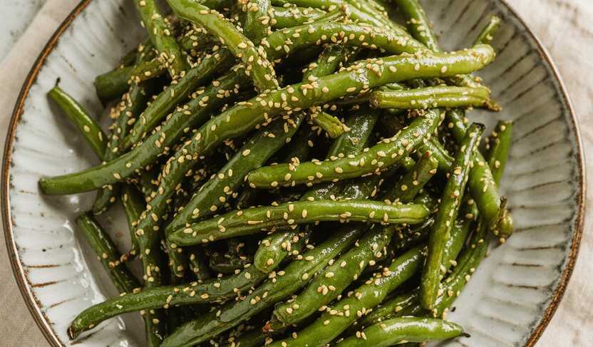 Grüne Bohnen mit Sesam aus dem Airfryer