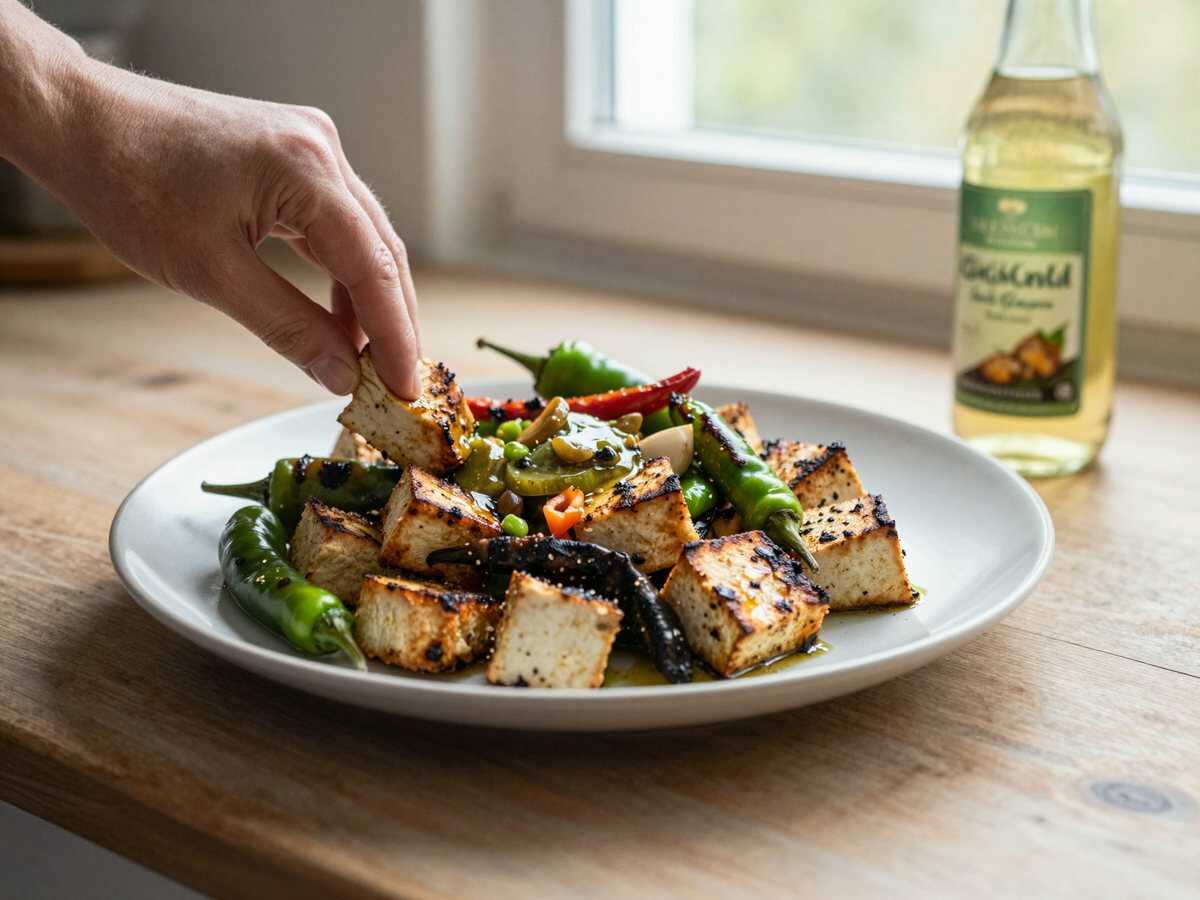 Grüner Bohnensalat vom Grill mit unwiderstehlichem Thai-Dressing – Ein Genuss, den du nicht verpassen solltest! – während der Zubereitung