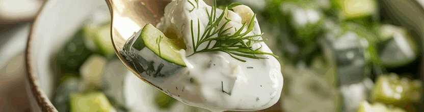 Gurkensalat mit Dill und Joghurt – so sieht es fertig aus